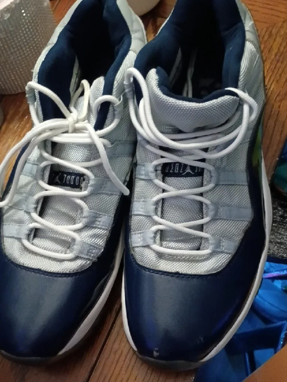 Jordan Men's High-Top Sneakers in Navy and White